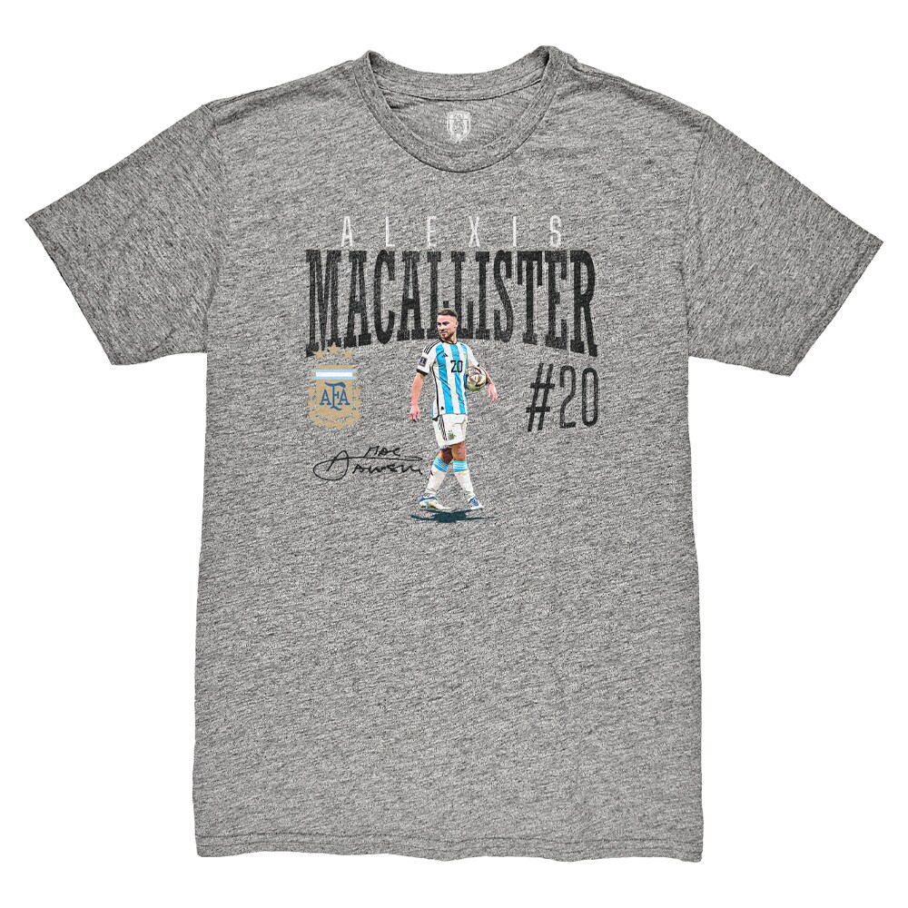 Explore alexis mac allister argentina national team 1863fc snapshot tri-blend t-shirt – heather gray – Canada World Cup T-Shirts and Jerseys