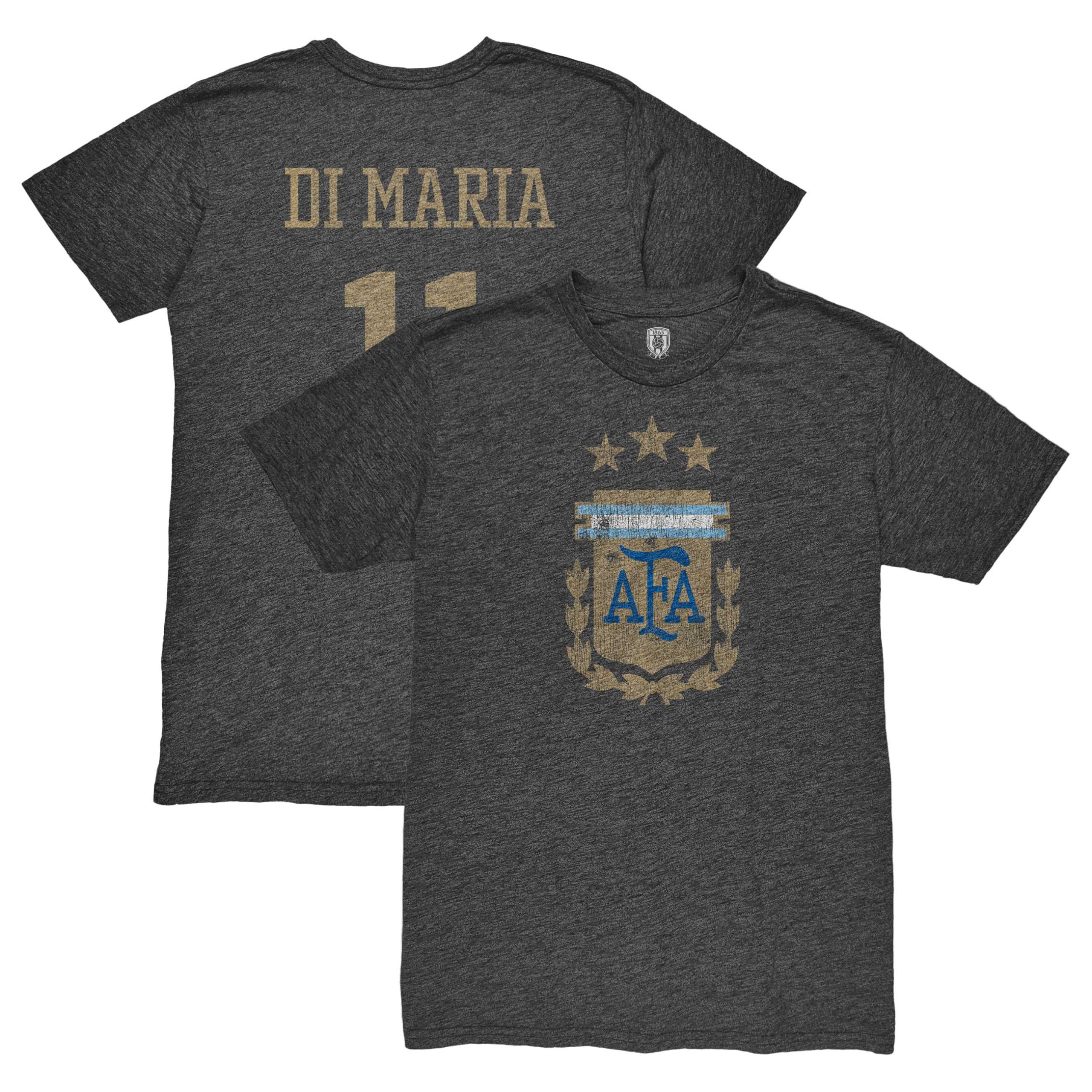 Explore angel di maria argentina national team 1863fc retro player tri-blend t-shirt – black – Canada World Cup T-Shirts and Jerseys