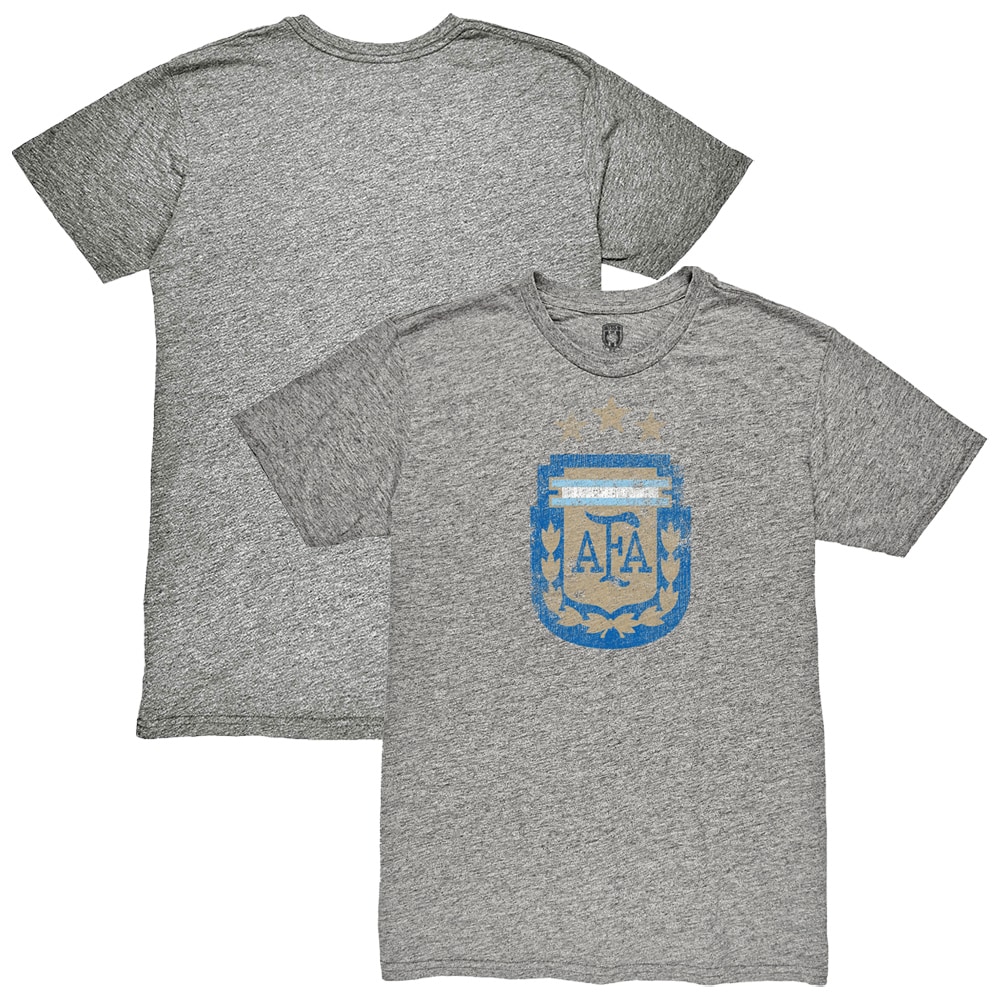 Explore argentina national team 1863fc retro badge tri-blend t-shirt – heather gray – Canada World Cup T-Shirts and Jerseys