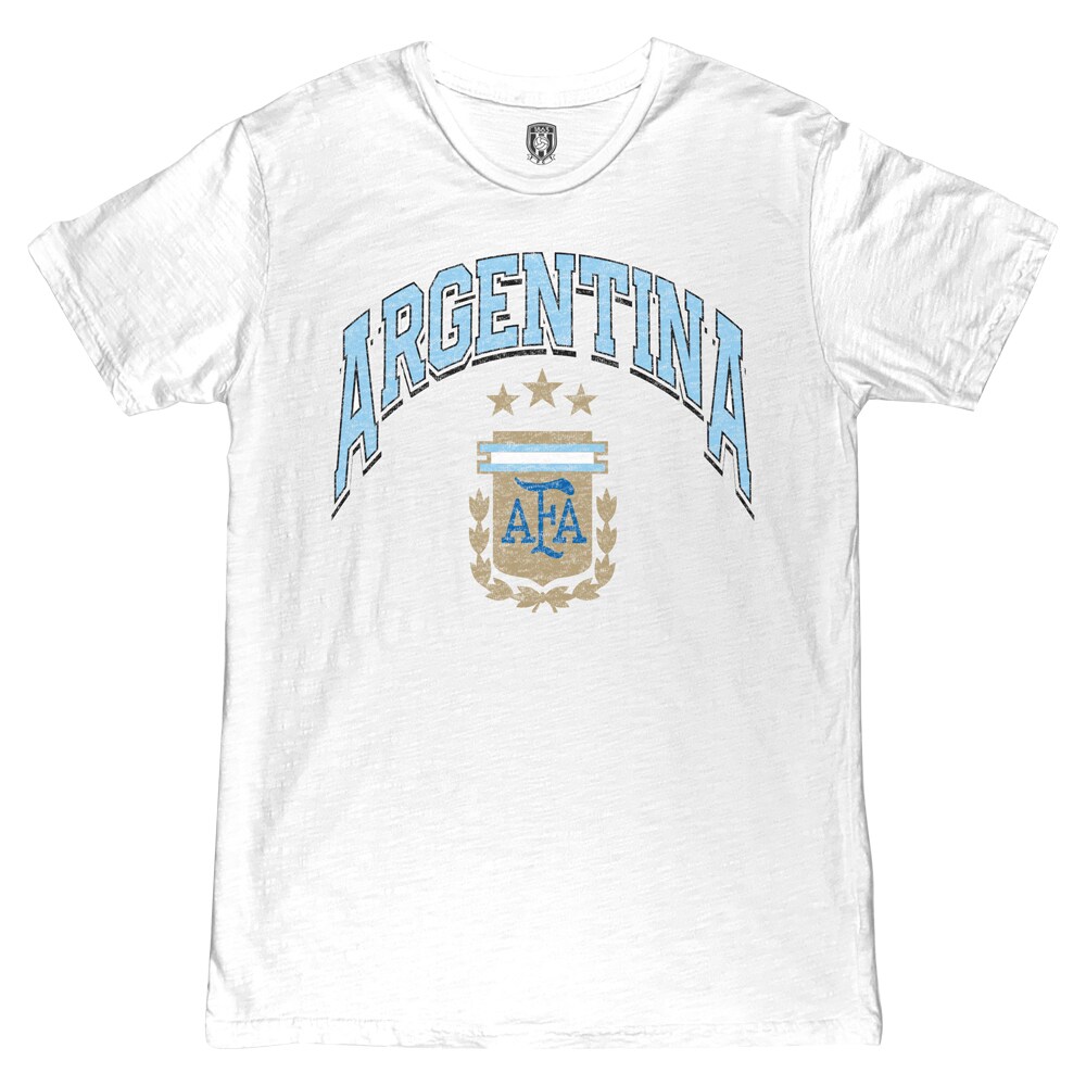 Explore argentina national team 1863fc retro wordmark t-shirt – white – Canada World Cup T-Shirts and Jerseys
