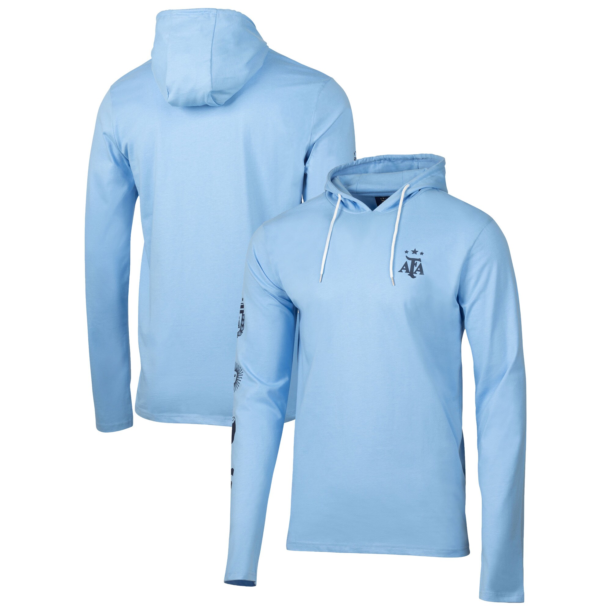 Explore argentina national team sport design sweden relaxed hooded long sleeve t-shirt – light blue – Canada World Cup T-Shirts and Jerseys