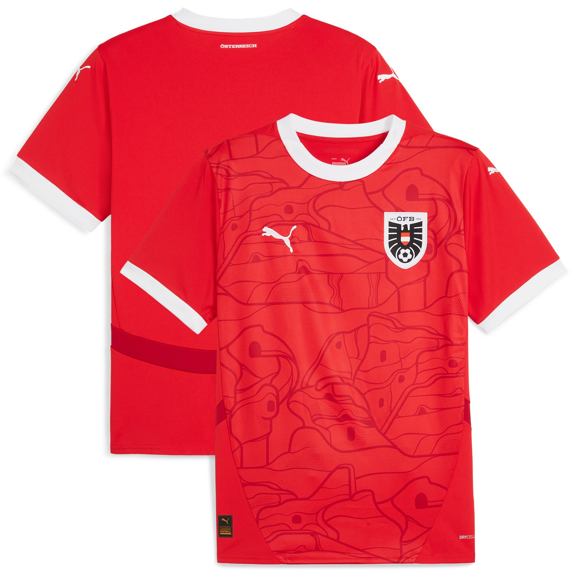 Explore austria national team puma 2024 home replica jersey – red – Canada World Cup T-Shirts and Jerseys