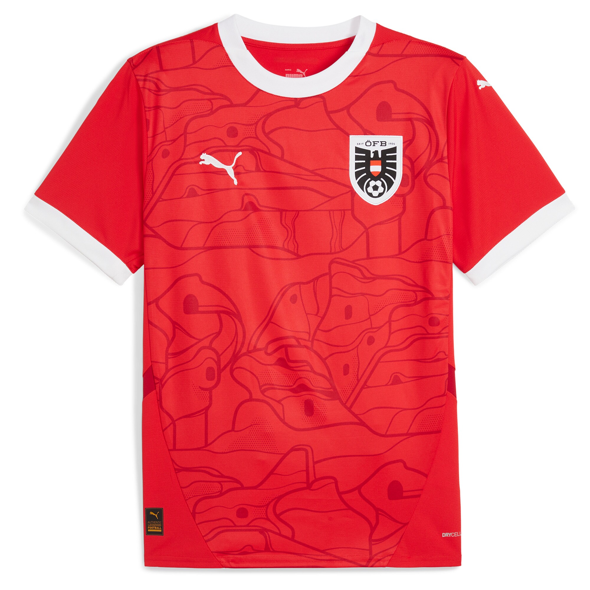 Explore austria national team puma 2024 home replica jersey – red – Canada World Cup T-Shirts and Jerseys