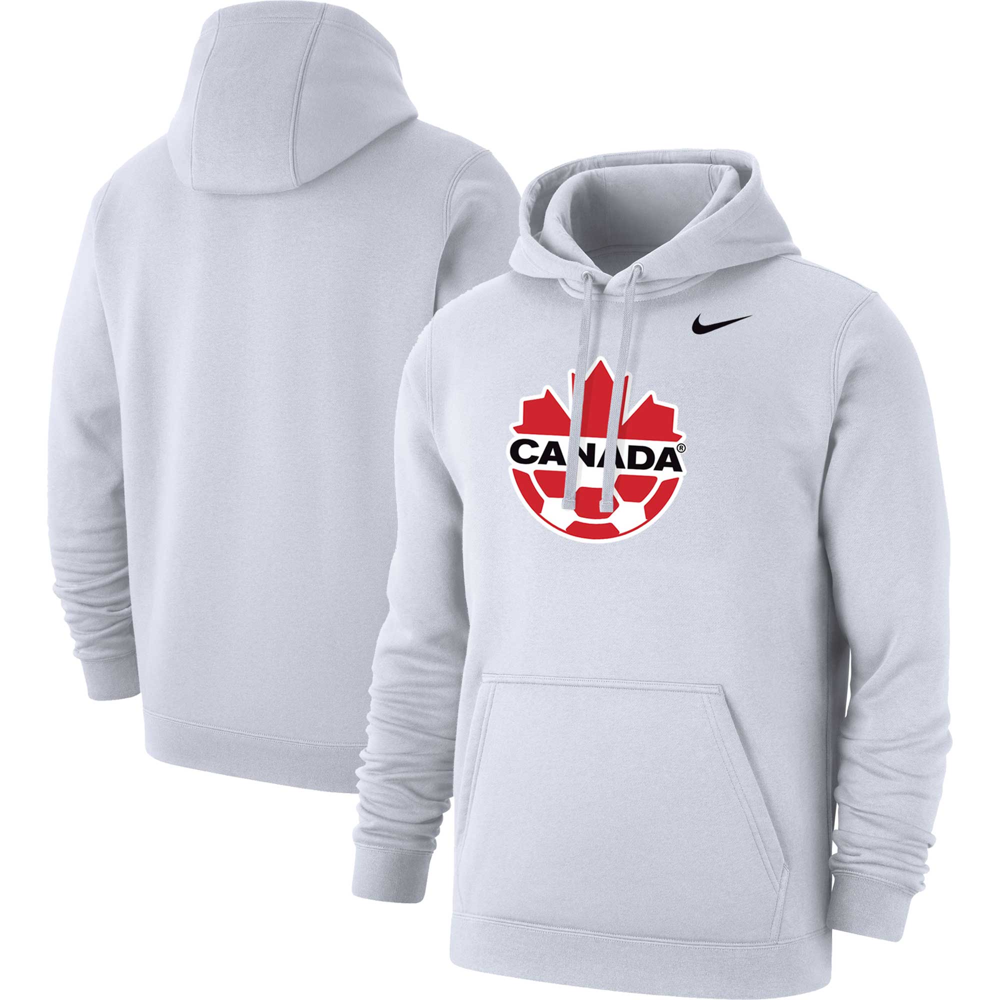 Explore canada soccer nike club primary pullover hoodie – white – Canada World Cup T-Shirts and Jerseys
