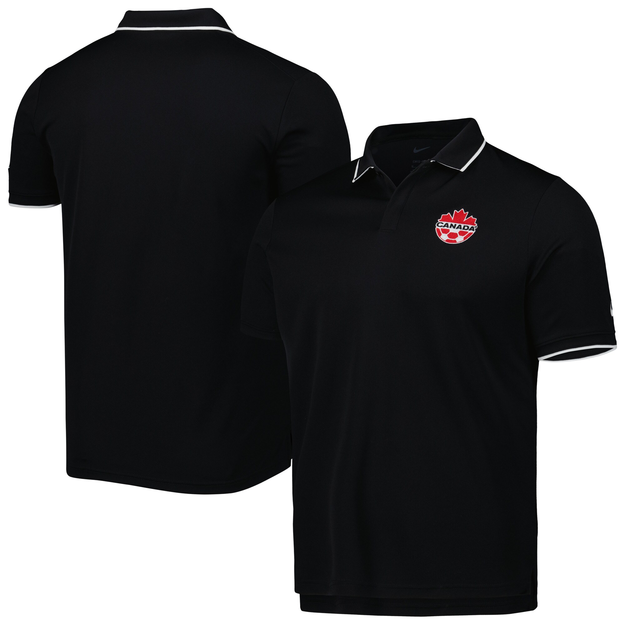 Explore canada soccer nike collegiate polo – black – Canada World Cup T-Shirts and Jerseys