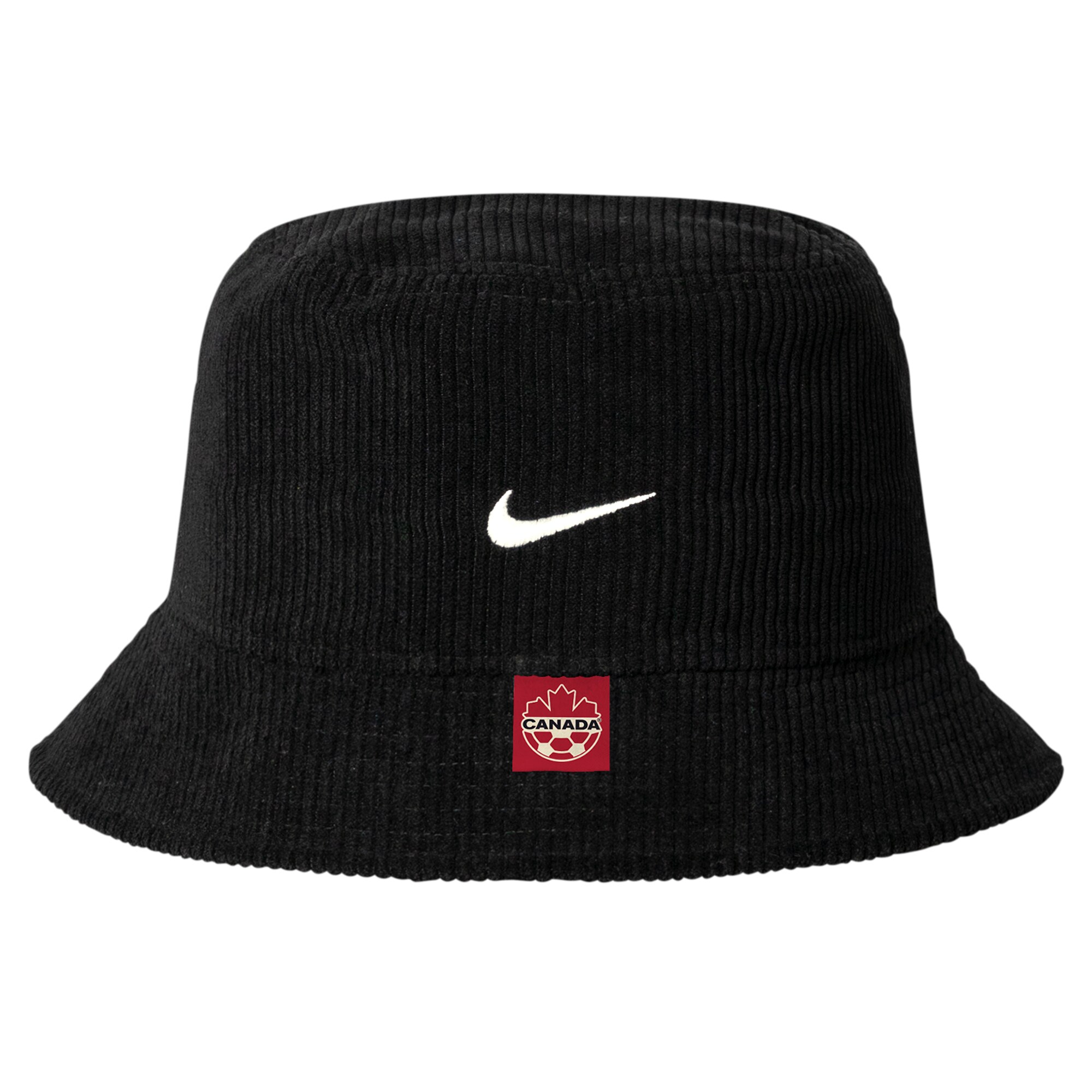 Explore canada soccer nike corduroy bucket hat – black – Canada World Cup T-Shirts and Jerseys