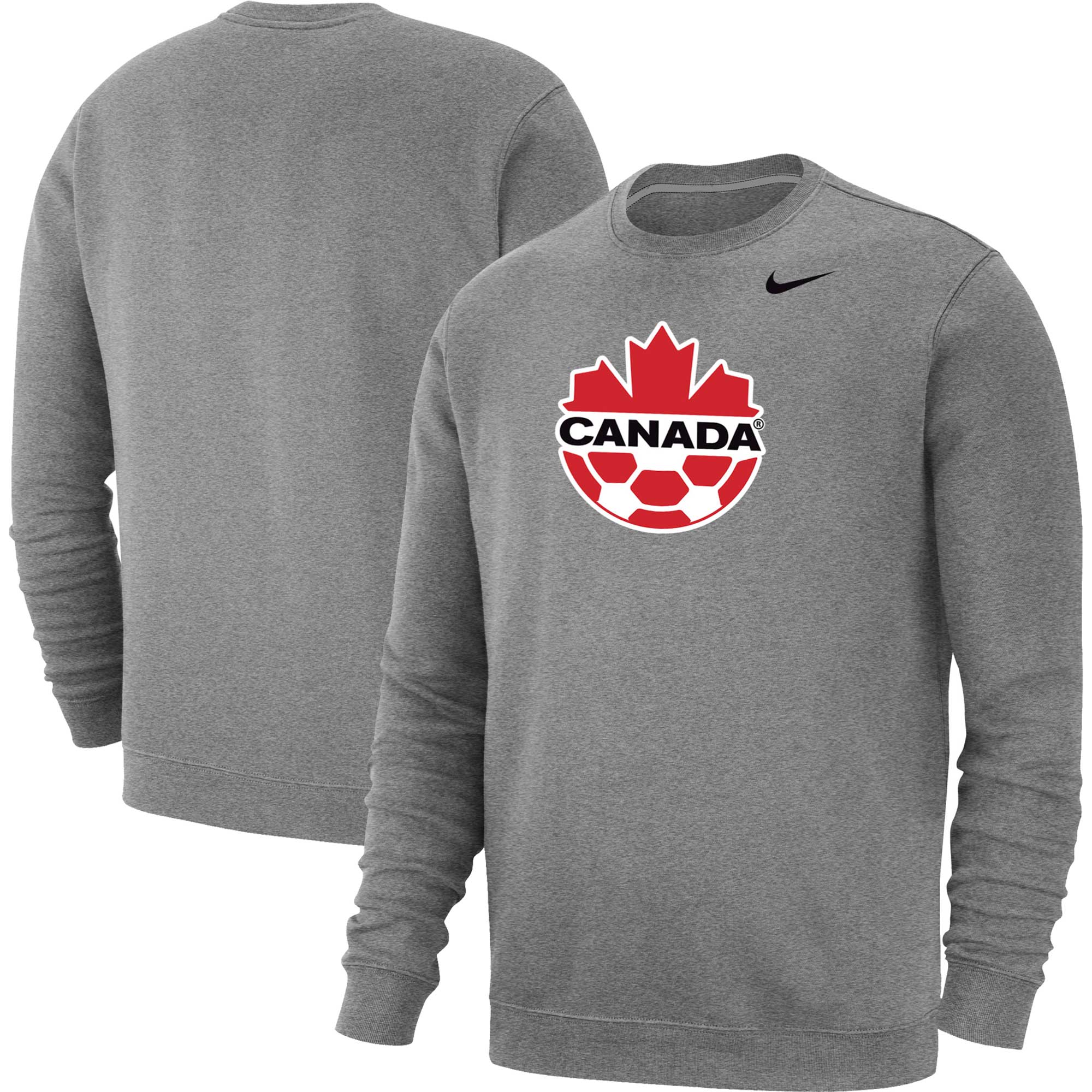 Explore canada soccer nike fleece pullover sweatshirt – heather gray – Canada World Cup T-Shirts and Jerseys