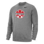 Explore canada soccer nike fleece pullover sweatshirt – heather gray – Canada World Cup T-Shirts and Jerseys