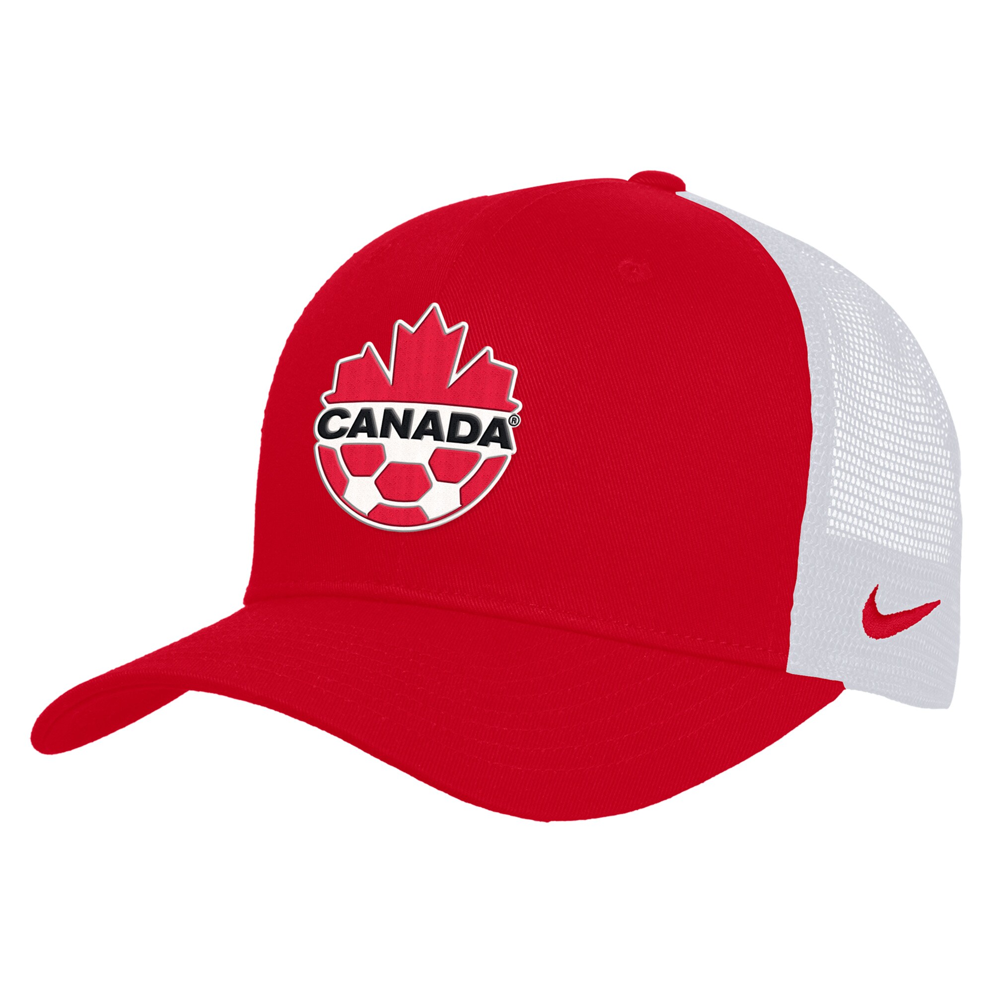 Explore canada soccer nike unisex rise adjustable trucker hat – red – Canada World Cup T-Shirts and Jerseys