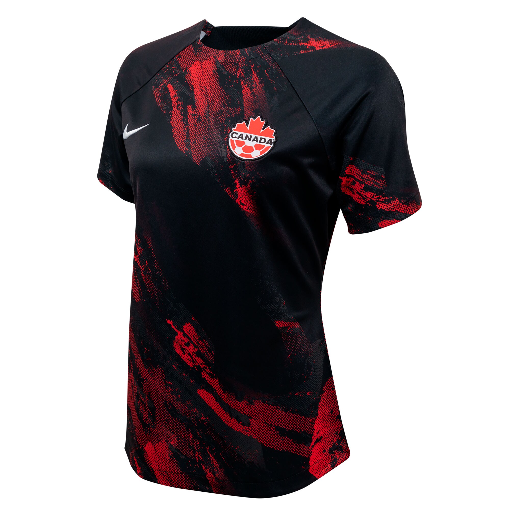 Explore canada women8217s national team nike women8217s 2023 pre-match training jersey – black – Canada World Cup T-Shirts and Jerseys