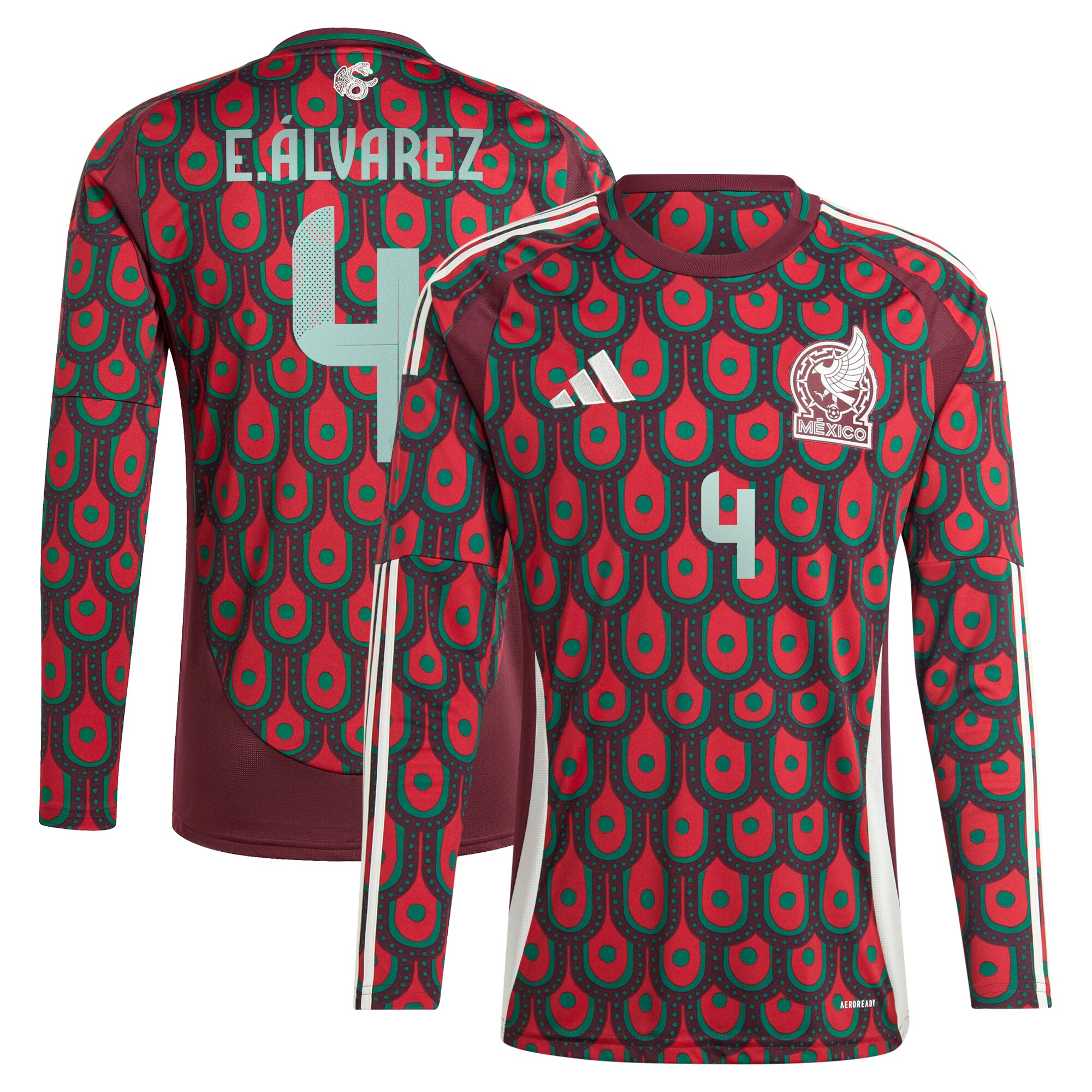 Explore edson alvarez mexico national team adidas 2024 home replica player long sleeve jersey – burgundy – Canada World Cup T-Shirts and Jerseys