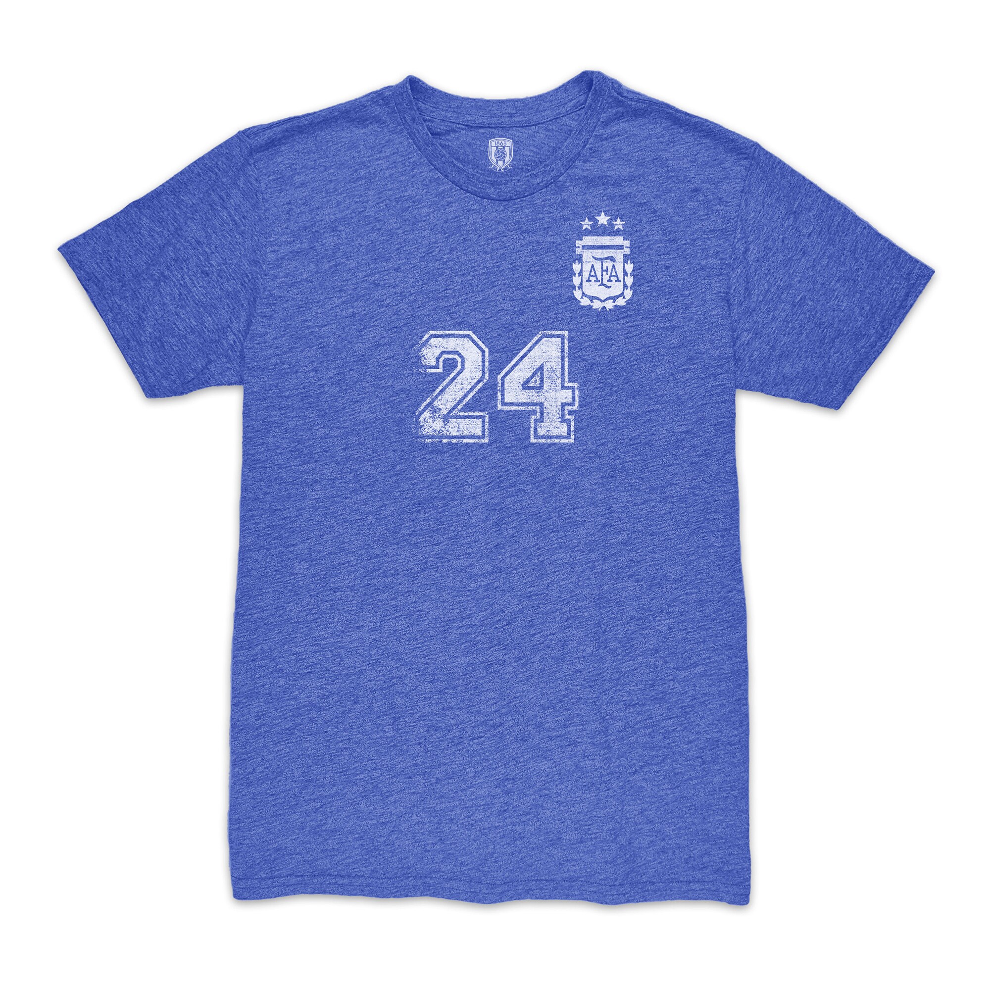 Explore enzo fernández argentina national team 1863fc player vintage tri-blend t-shirt – blue – Canada World Cup T-Shirts and Jerseys