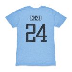 Explore enzo fernández argentina national team 1863fc player vintage tri-blend t-shirt – light blue – Canada World Cup T-Shirts and Jerseys