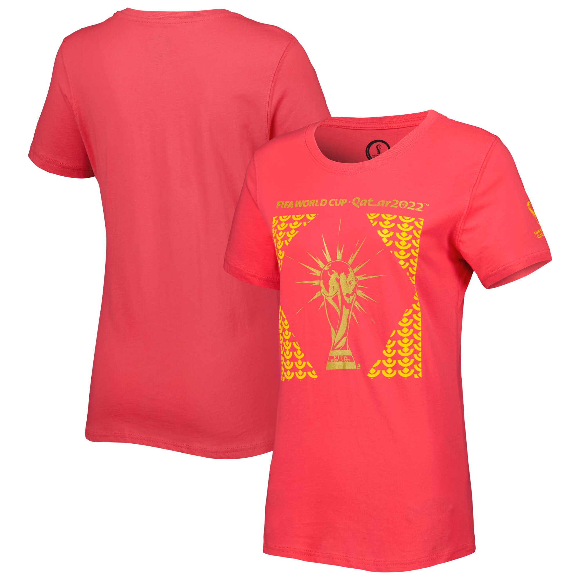 Explore fifa world cup qatar 2022 women8217s trophy t-shirt – coral – Canada World Cup T-Shirts and Jerseys