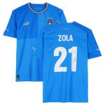 Explore gianfranco zola italy national team autographed fanatics authentic 2022-23 blue home puma jersey – bas – Canada World Cup T-Shirts and Jerseys