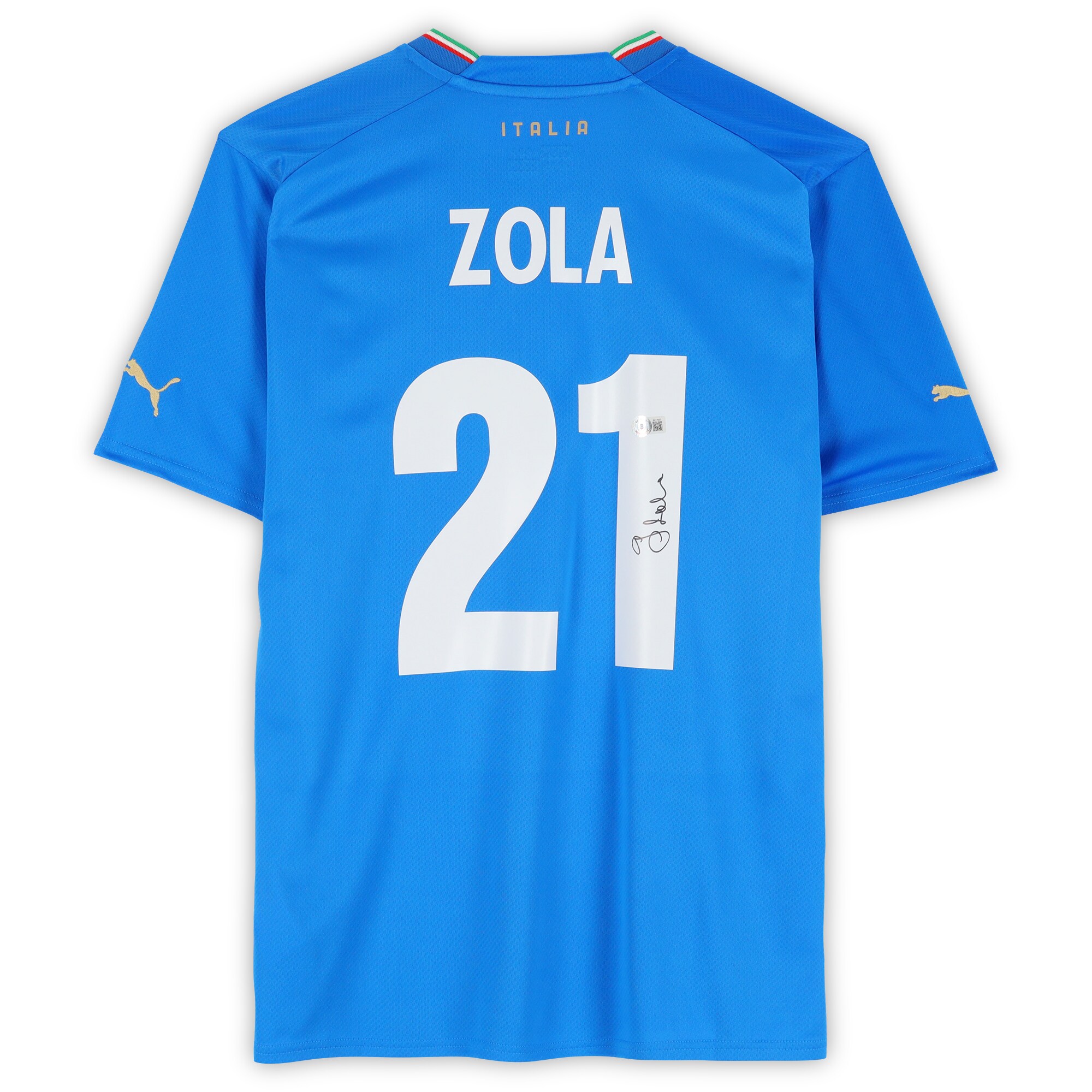 Explore gianfranco zola italy national team autographed fanatics authentic 2022-23 blue home puma jersey – bas – Canada World Cup T-Shirts and Jerseys