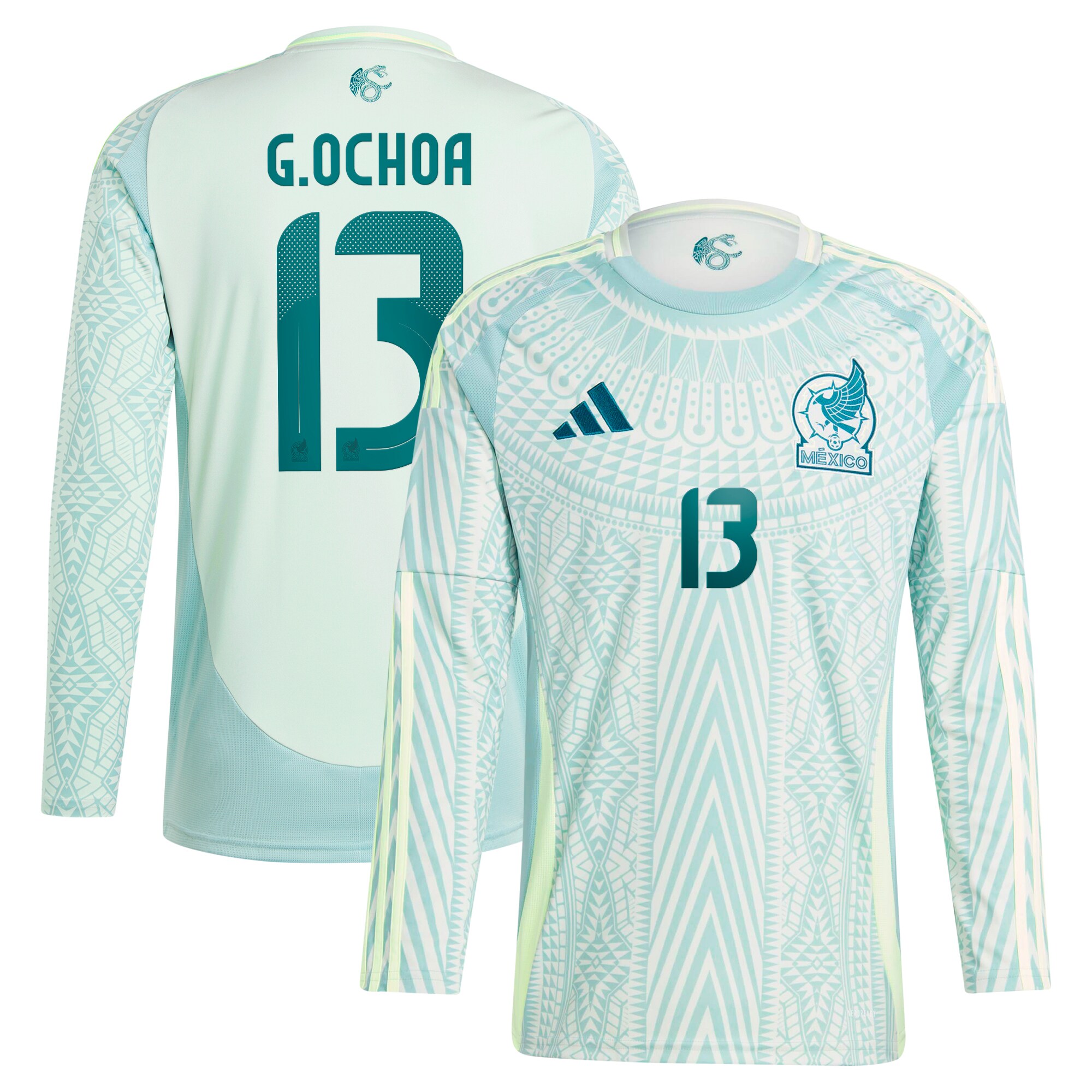 Explore guillermo ochoa mexico national team adidas 2024 away replica player long sleeve jersey – green – Canada World Cup T-Shirts and Jerseys