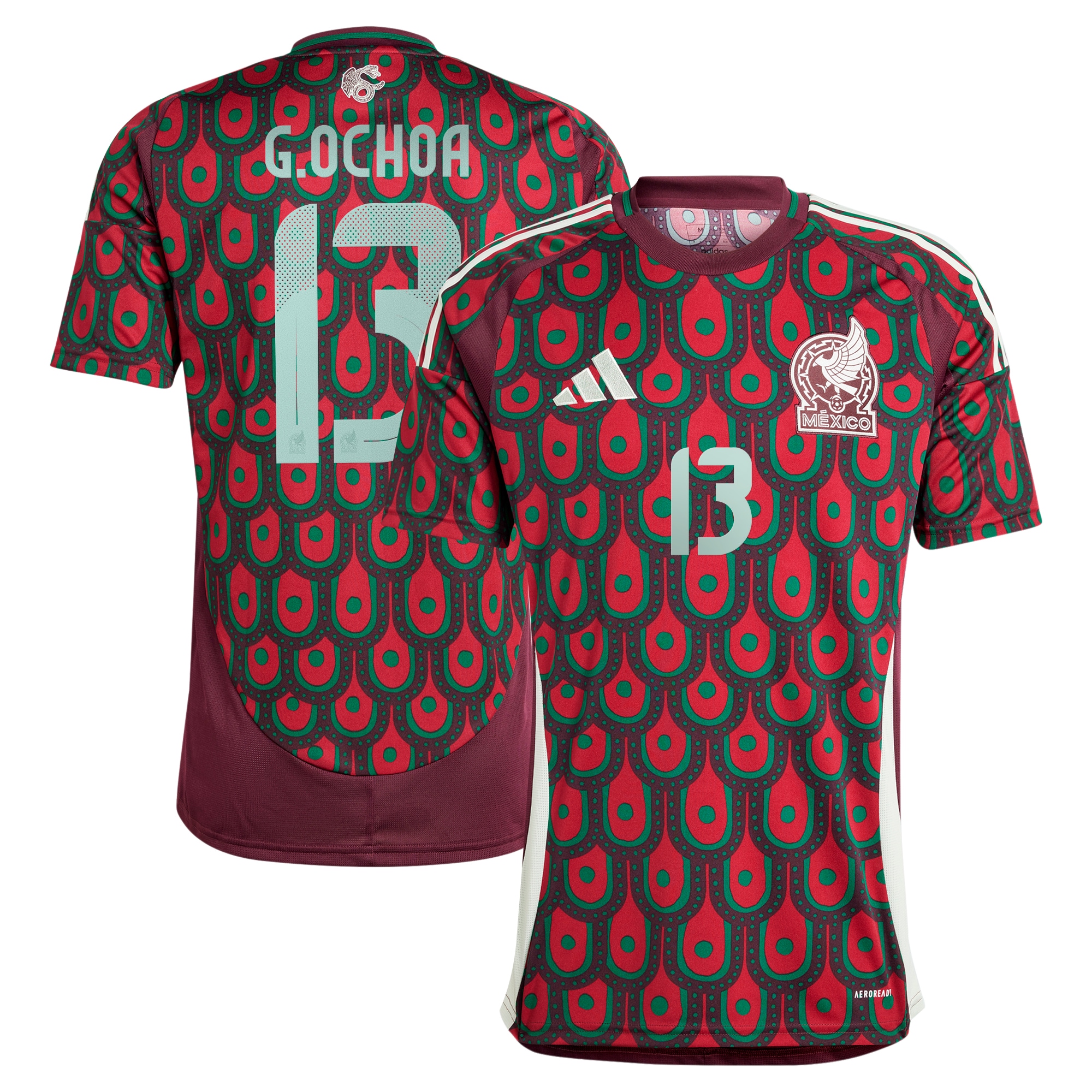 Explore guillermo ochoa mexico national team adidas 2024 home replica player jersey – burgundy – Canada World Cup T-Shirts and Jerseys