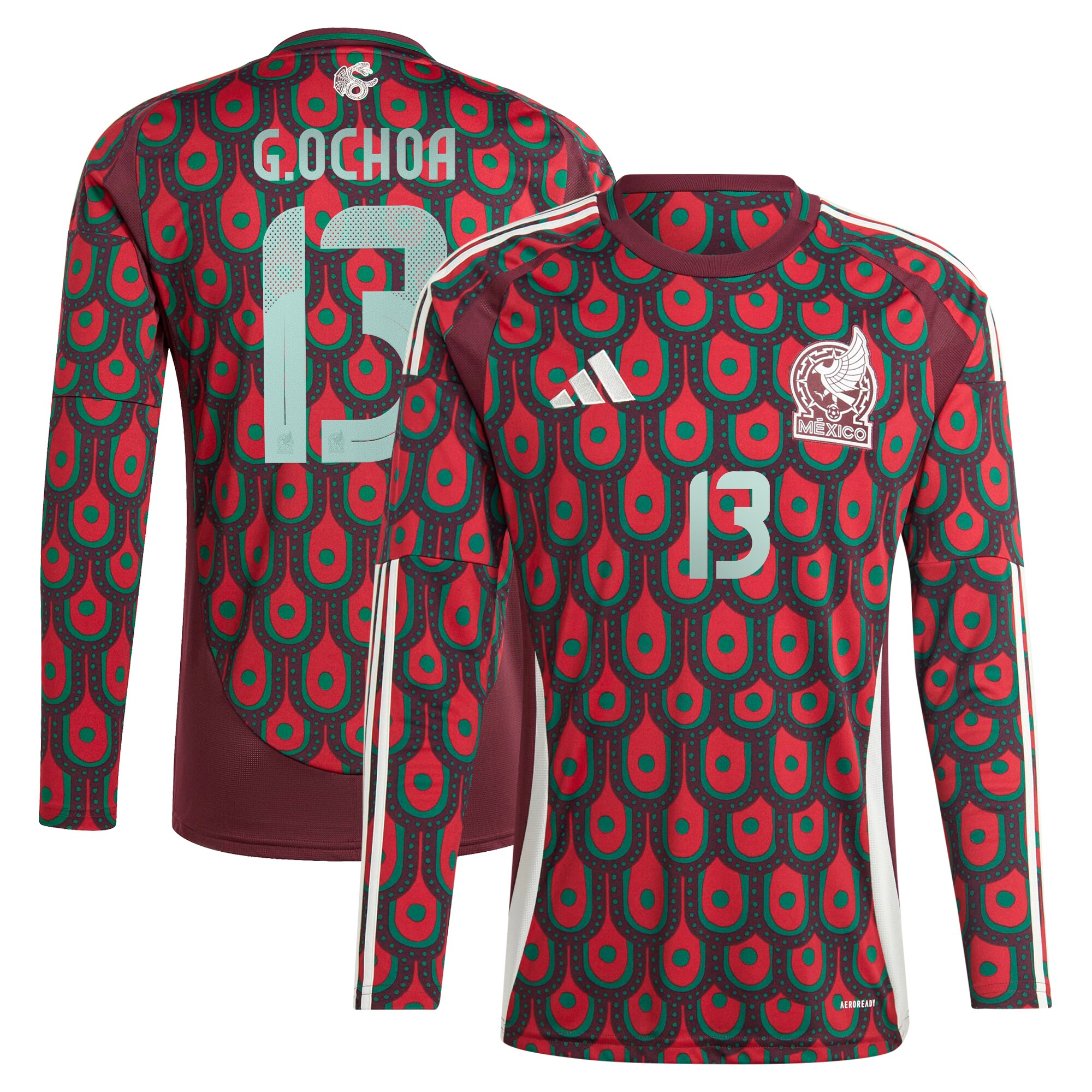 Explore guillermo ochoa mexico national team adidas 2024 home replica player long sleeve jersey – burgundy – Canada World Cup T-Shirts and Jerseys