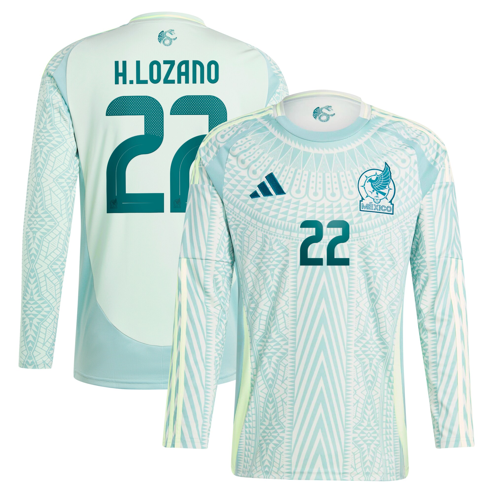 Explore hirving lozano mexico national team adidas 2024 away replica player long sleeve jersey – green – Canada World Cup T-Shirts and Jerseys