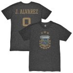 Explore julián Álvarez argentina national team 1863fc player retro tri-blend t-shirt – heather black – Canada World Cup T-Shirts and Jerseys
