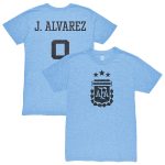 Explore julián Álvarez argentina national team 1863fc player retro tri-blend t-shirt – light blue – Canada World Cup T-Shirts and Jerseys