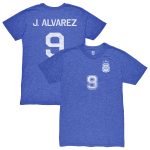 Explore julián Álvarez argentina national team 1863fc retro name amp number tri-blend t-shirt – blue – Canada World Cup T-Shirts and Jerseys