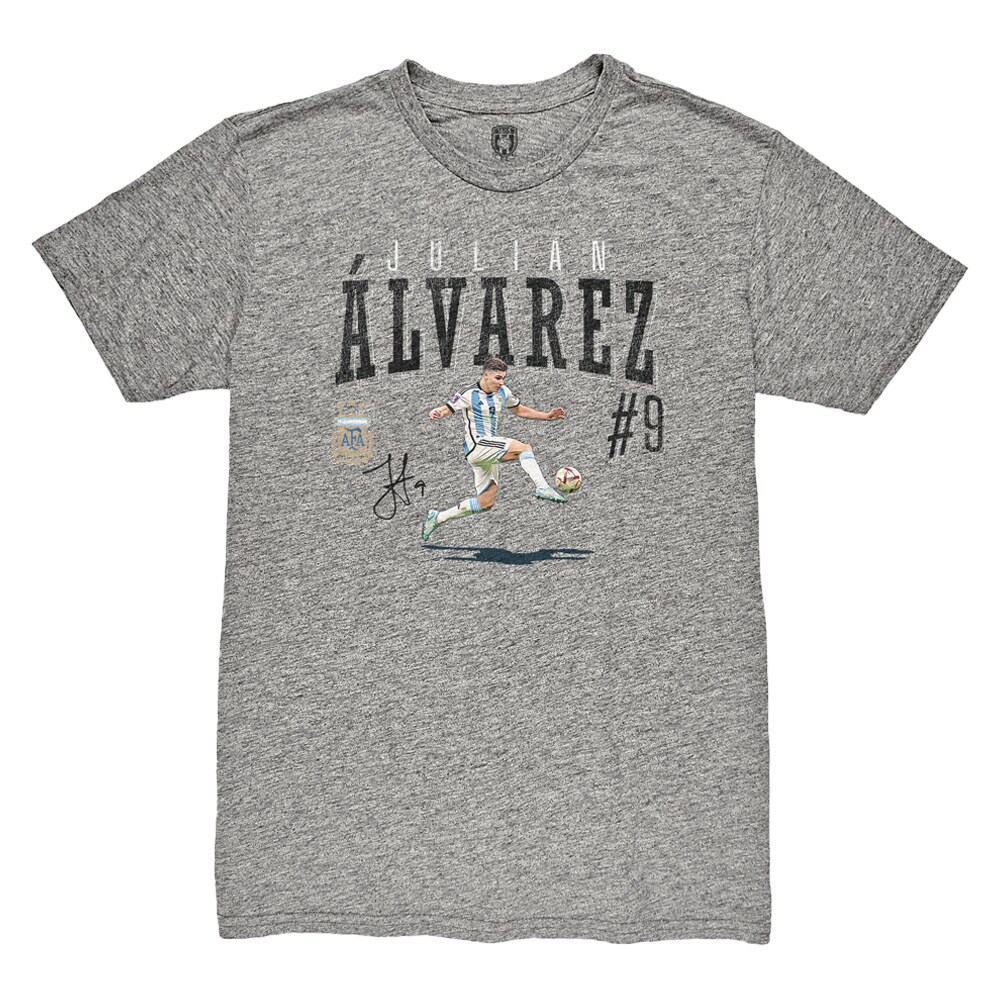 Explore julián Álvarez argentina national team 1863fc snapshot tri-blend t-shirt – heather gray – Canada World Cup T-Shirts and Jerseys