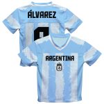 Explore julián Álvarez argentina national team vive la fete football jersey – light blue – Canada World Cup T-Shirts and Jerseys