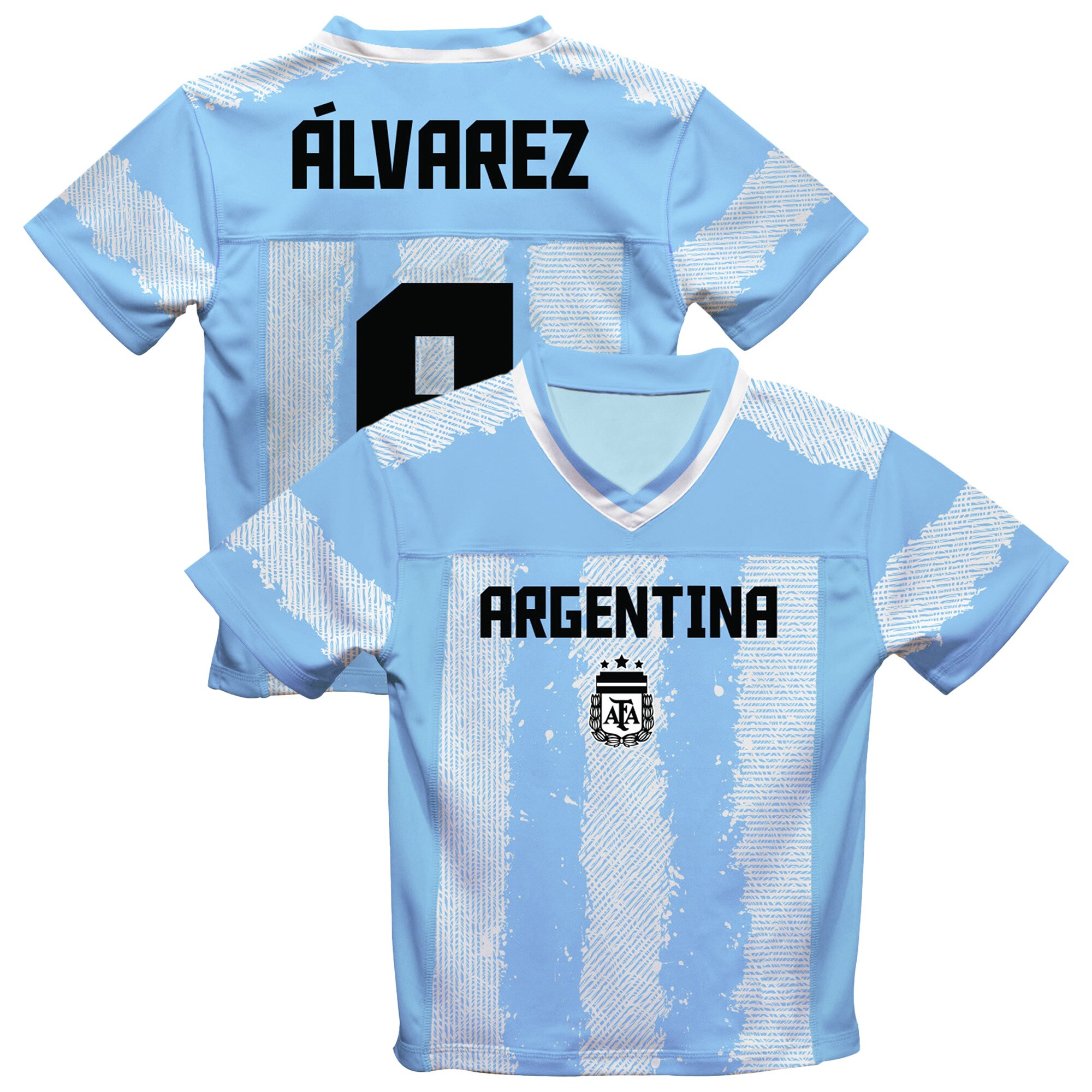 Explore julián Álvarez argentina national team vive la fete football jersey – light blue – Canada World Cup T-Shirts and Jerseys
