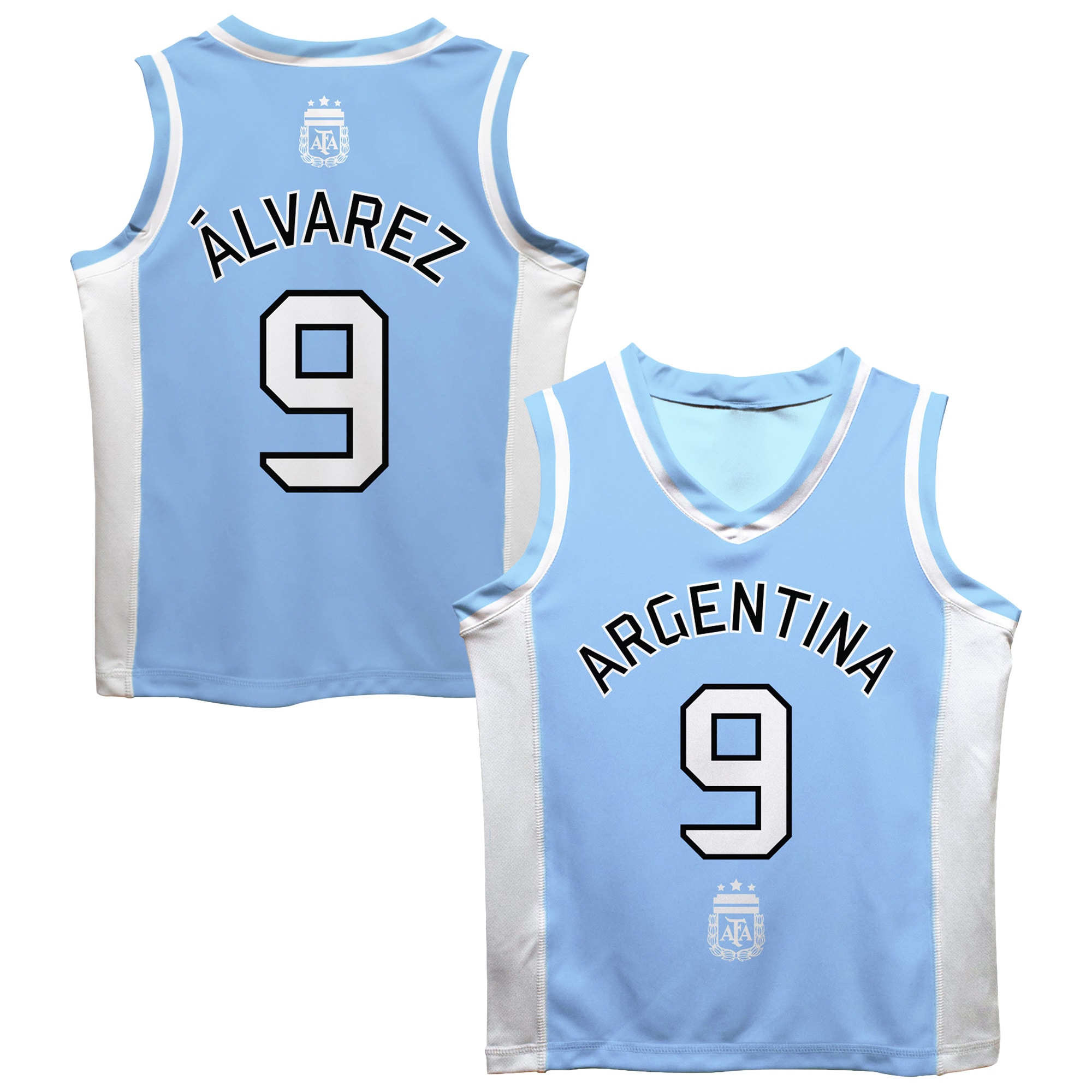 Explore julián Álvarez argentina national team vive la fete mesh basketball jersey – light blue – Canada World Cup T-Shirts and Jerseys