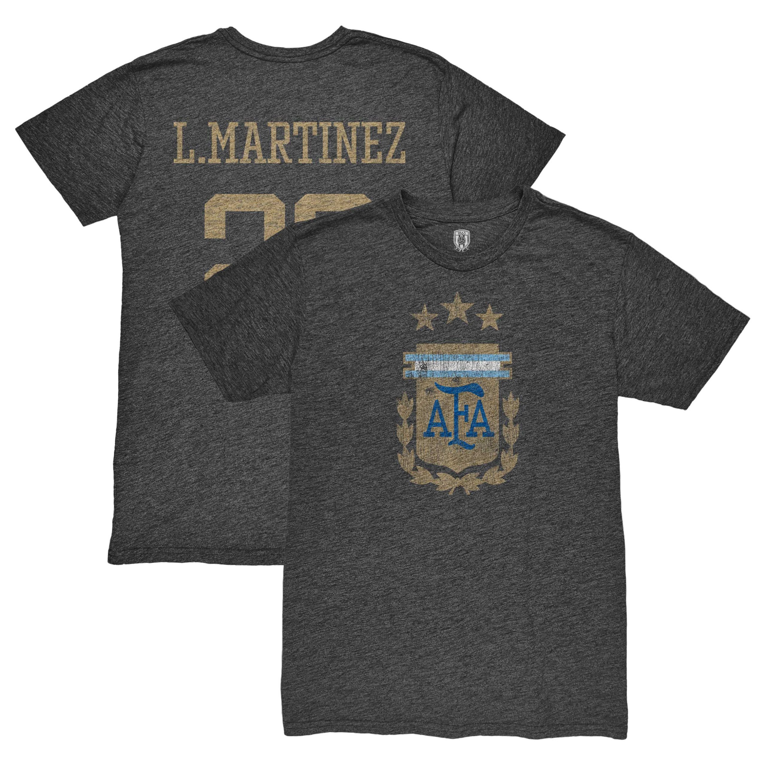 Explore lautaro martinez argentina national team 1863fc retro player tri-blend t-shirt – black – Canada World Cup T-Shirts and Jerseys