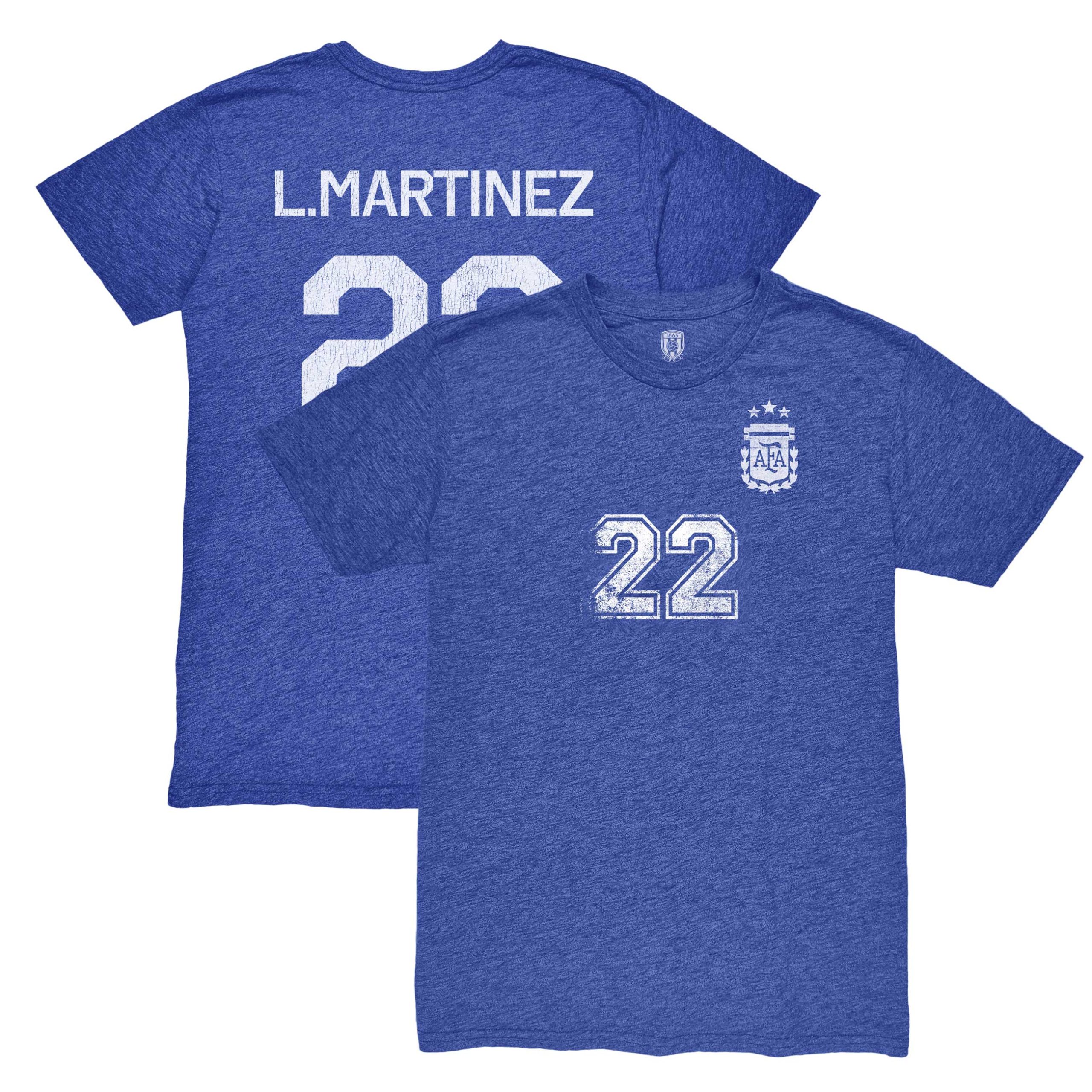 Explore lautaro martinez argentina national team 1863fc retro player tri-blend t-shirt – blue – Canada World Cup T-Shirts and Jerseys