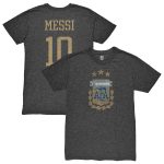 Explore lionel messi argentina national team 1863fc player retro tri-blend t-shirt – heather black – Canada World Cup T-Shirts and Jerseys