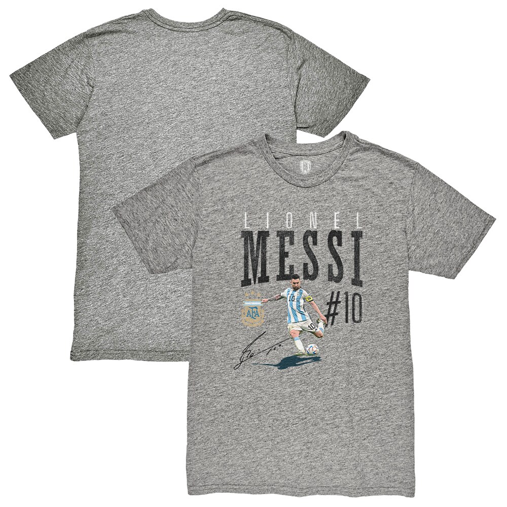 Explore lionel messi argentina national team 1863fc snapshot tri-blend t-shirt – heather gray – Canada World Cup T-Shirts and Jerseys