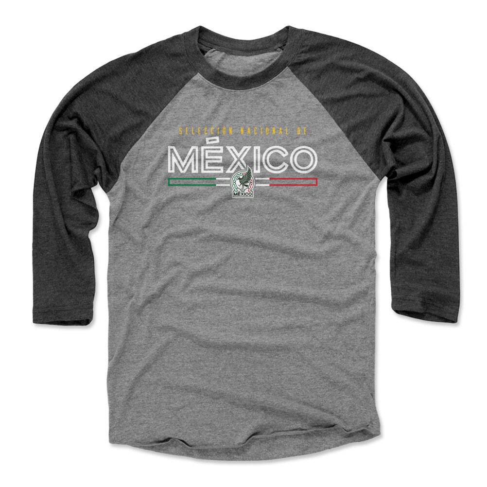 Explore mexico national team 500 level inline 34-sleeve tri-blend baseball t-shirt – blackheather gray – Canada World Cup T-Shirts and Jerseys