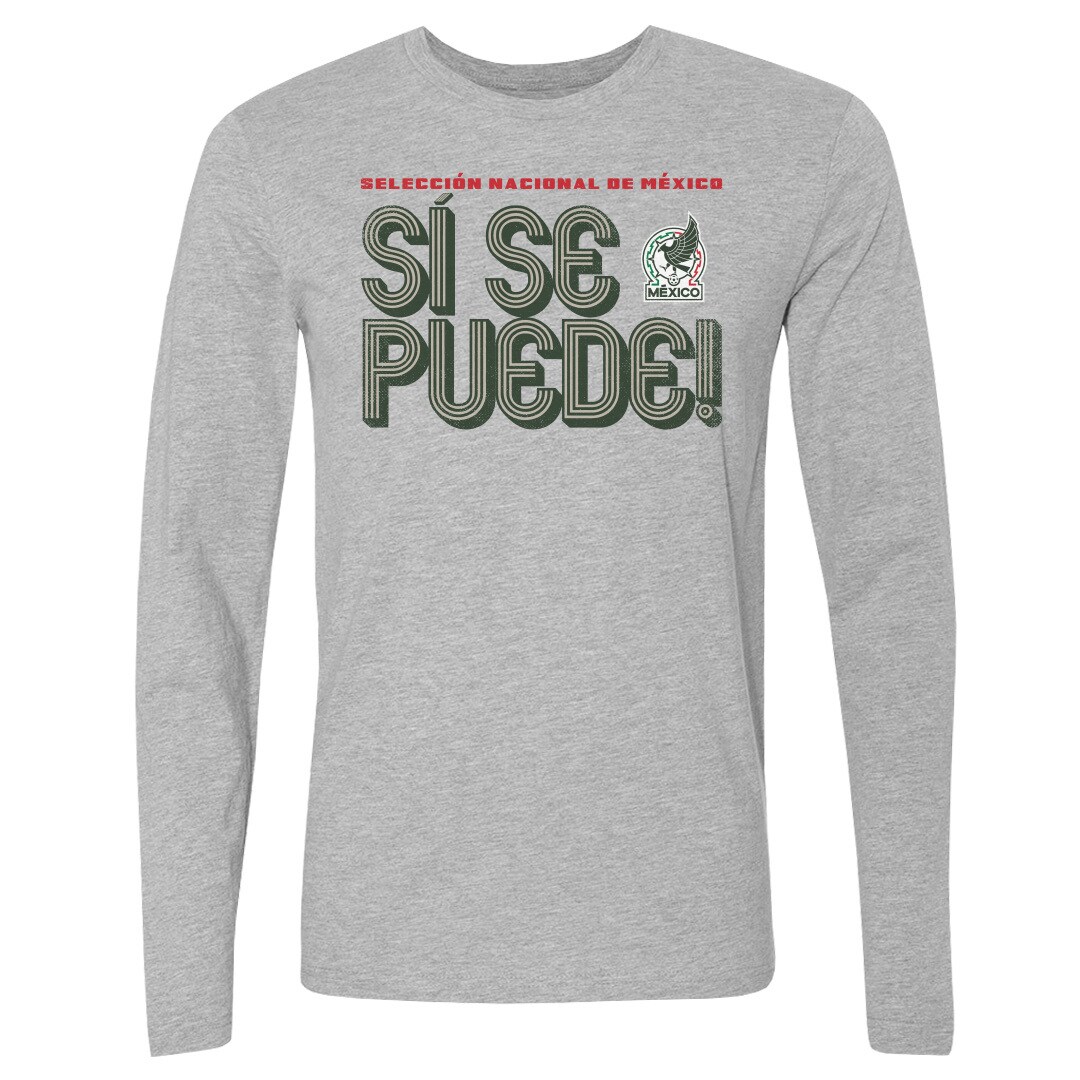 Explore mexico national team 500 level si se puede inline bold long sleeve t-shirt – heather gray – Canada World Cup T-Shirts and Jerseys