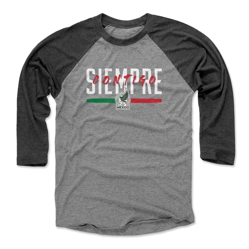 Explore mexico national team 500 level siempre contigo 34-sleeve tri-blend baseball t-shirt – blackheather gray – Canada World Cup T-Shirts and Jerseys