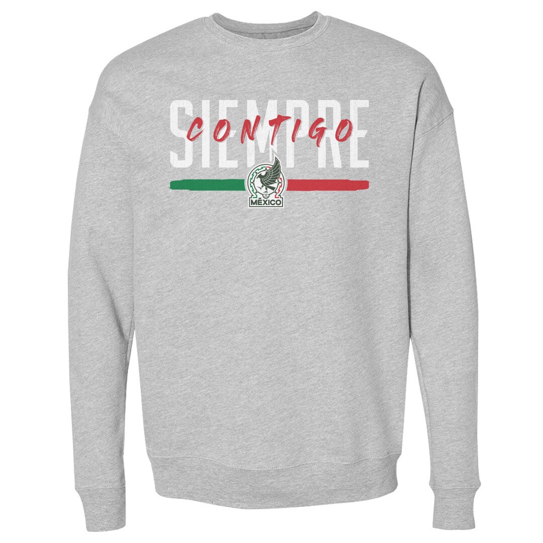 Explore mexico national team 500 level siempre contigo crewneck sweatshirt – heather gray – Canada World Cup T-Shirts and Jerseys