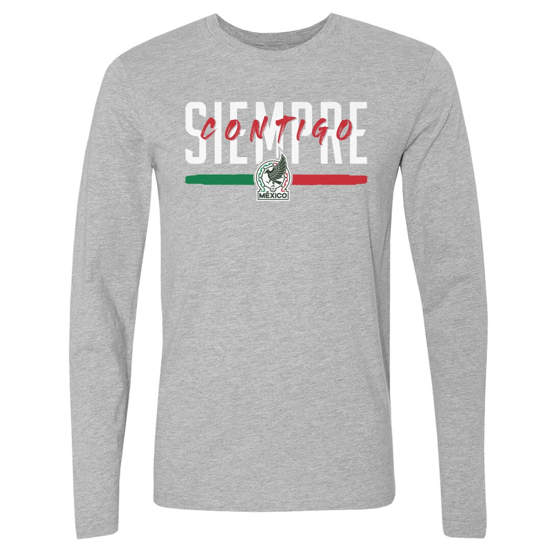 Explore mexico national team 500 level siempre contigo long sleeve t-shirt – heather gray – Canada World Cup T-Shirts and Jerseys