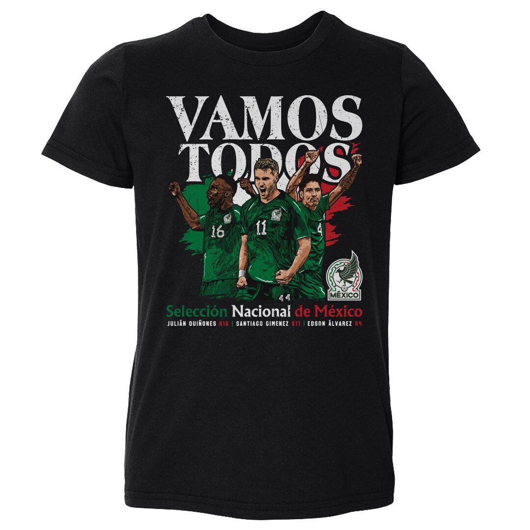 Explore mexico national team 500 level toddler vamos todos julián quiñones santiago giménez amp edson Álvarez t-shirt – black – Canada World Cup T-Shirts and Jerseys