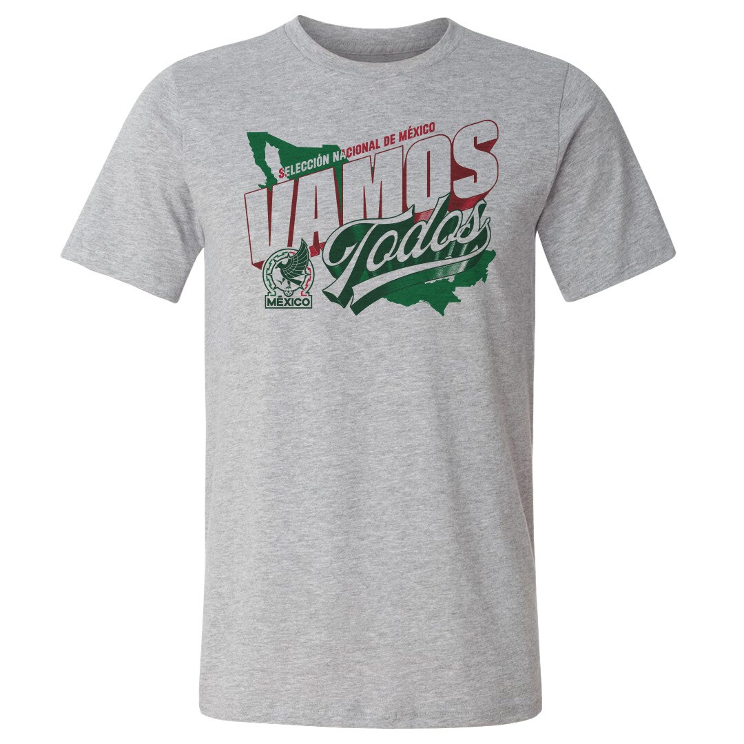 Explore mexico national team 500 level vamos todos country cotton t-shirt – heather gray – Canada World Cup T-Shirts and Jerseys