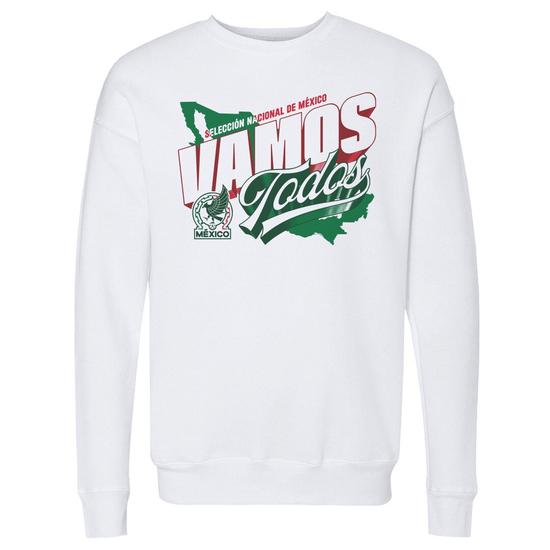 Explore mexico national team 500 level vamos todos country crewneck sweatshirt – white – Canada World Cup T-Shirts and Jerseys
