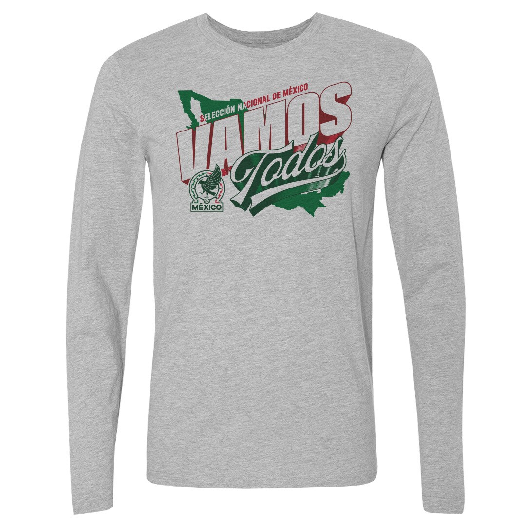 Explore mexico national team 500 level vamos todos country long sleeve t-shirt – heather gray – Canada World Cup T-Shirts and Jerseys