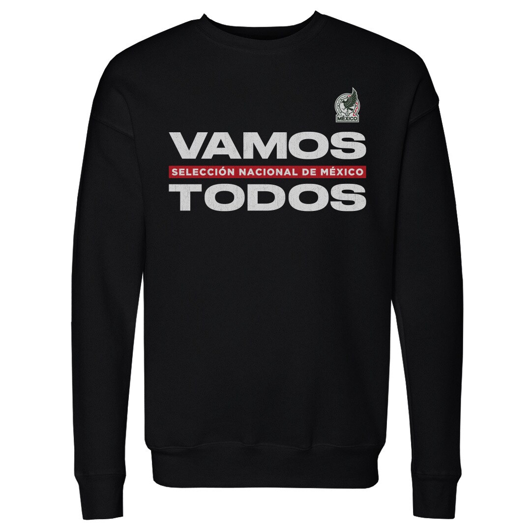 Explore mexico national team 500 level vamos todos crewneck sweatshirt – black – Canada World Cup T-Shirts and Jerseys