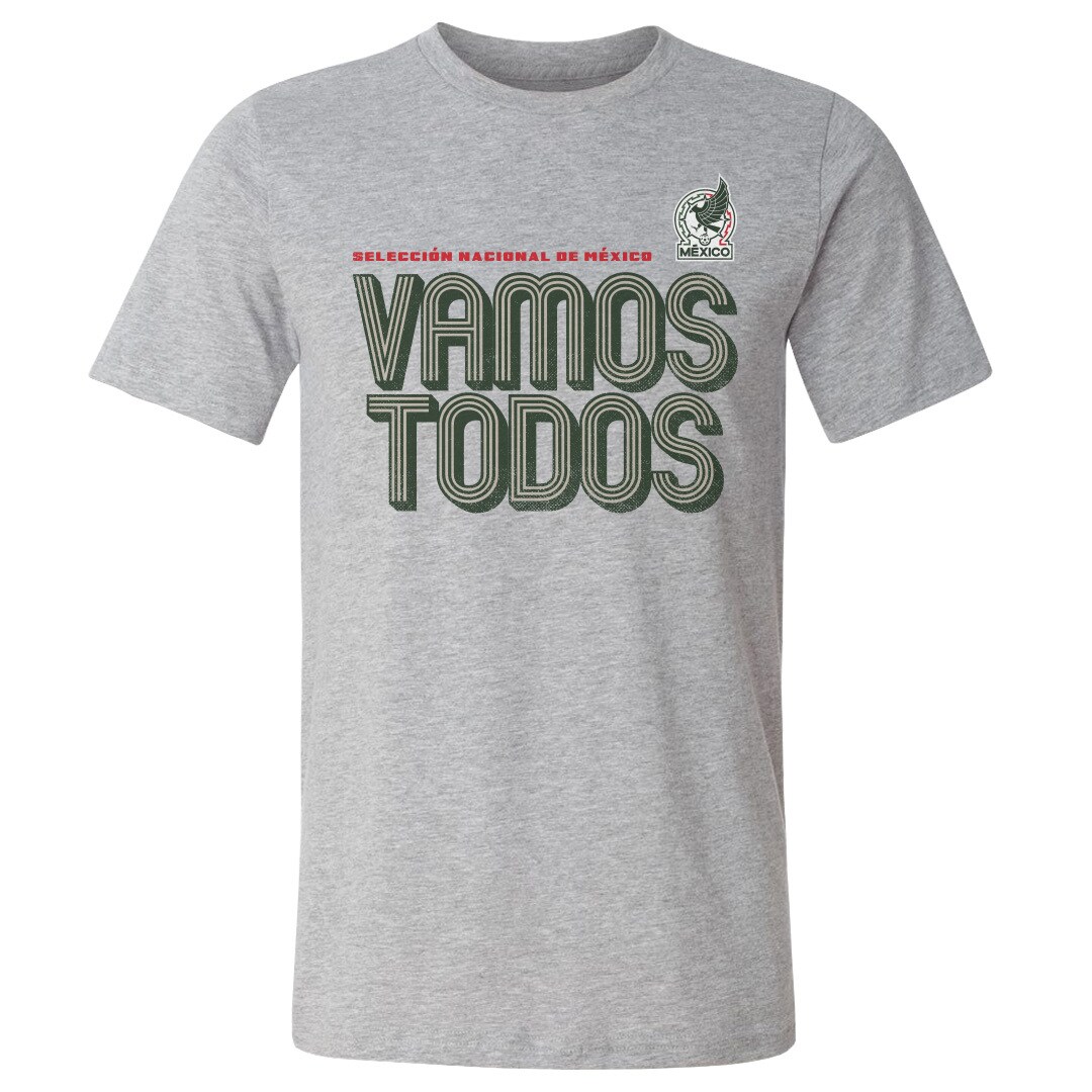 Explore mexico national team 500 level vamos todos inline bold cotton t-shirt – heather gray – Canada World Cup T-Shirts and Jerseys