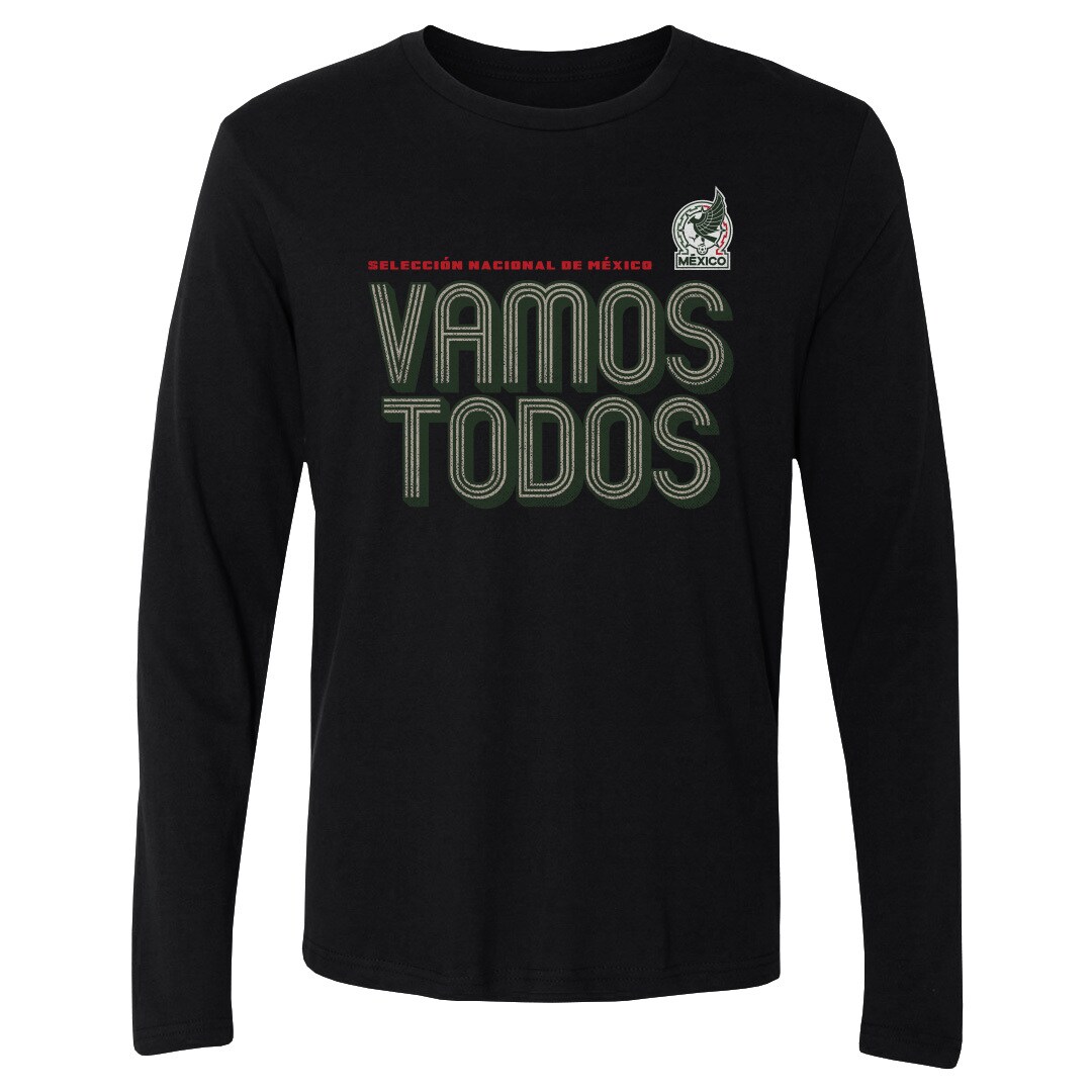 Explore mexico national team 500 level vamos todos inline bold long sleeve t-shirt – black – Canada World Cup T-Shirts and Jerseys