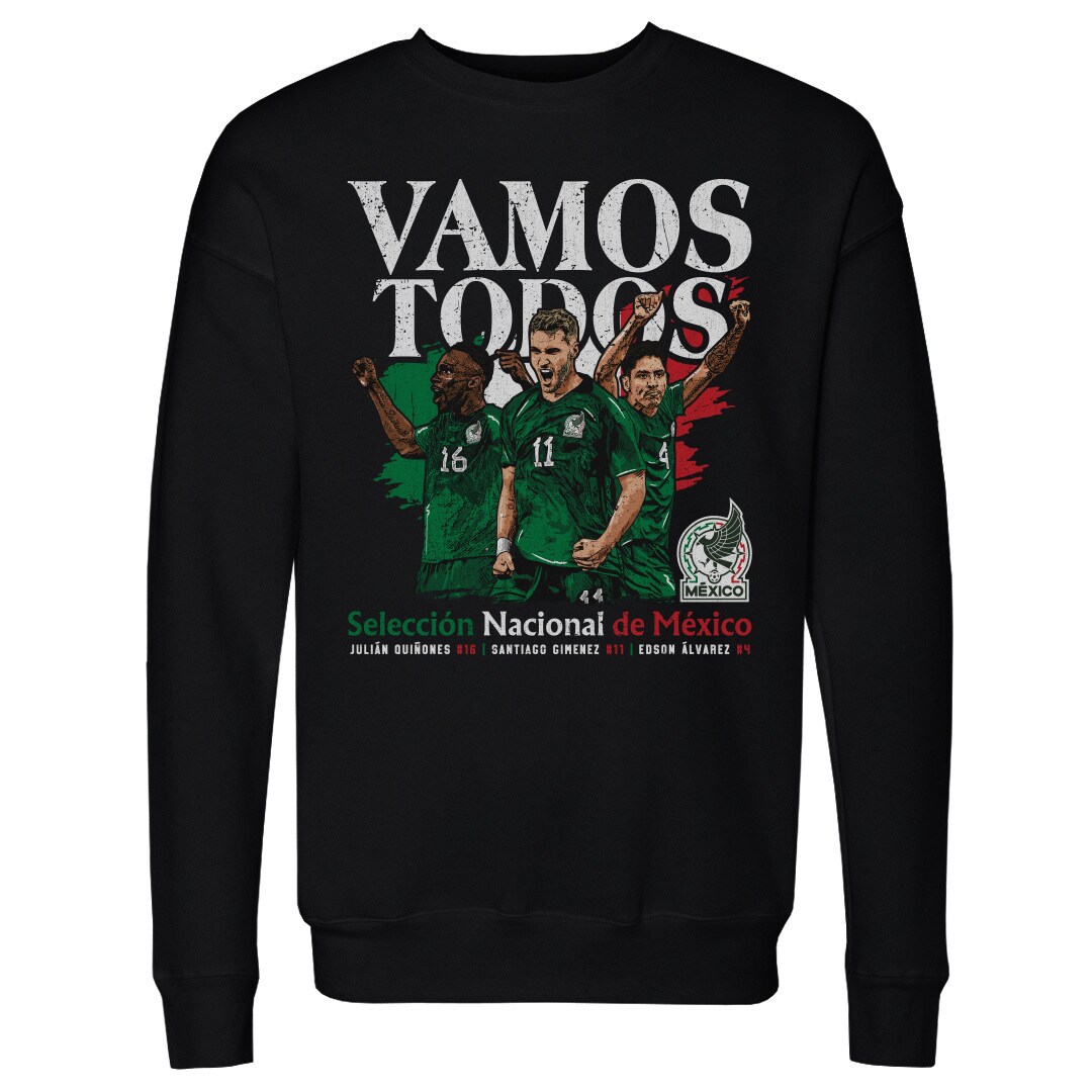 Explore mexico national team 500 level vamos todos julián quiñones santiago giménez amp edson Álvarez pullover sweatshirt – black – Canada World Cup T-Shirts and Jerseys