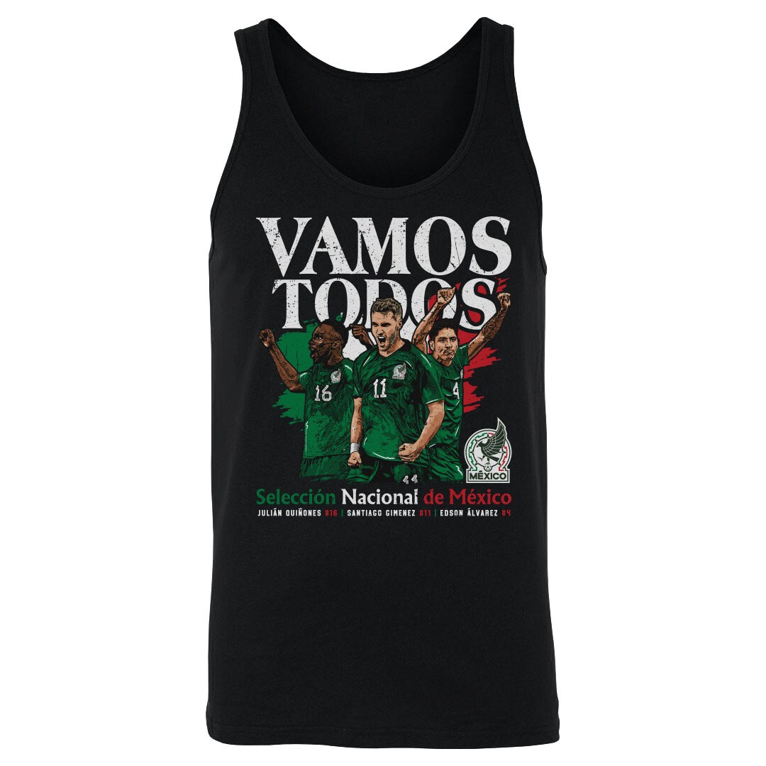 Explore mexico national team 500 level vamos todos julián quiñones santiago giménez amp edson Álvarez tank top – black – Canada World Cup T-Shirts and Jerseys