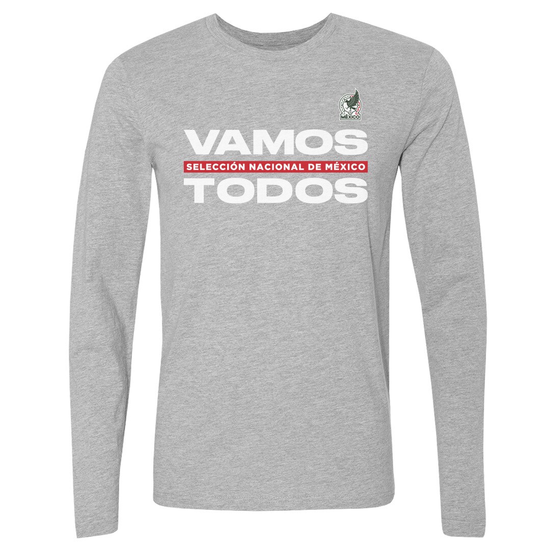 Explore mexico national team 500 level vamos todos long sleeve t-shirt – heather gray – Canada World Cup T-Shirts and Jerseys